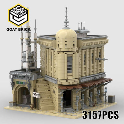 Goat Bricks Star Movie Tatooine Version of Boutique Hotel Building Blocks Model