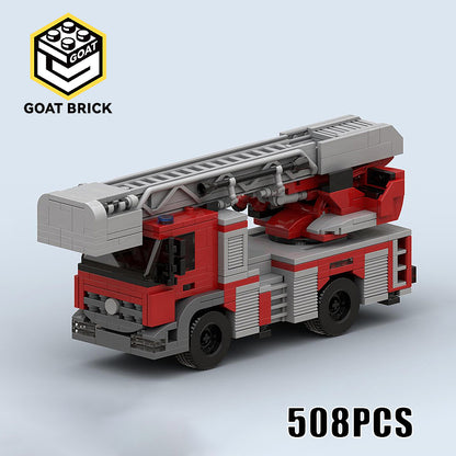 Goat Bricks Amsterdam Fire Ladder Truck Building Blocks Model