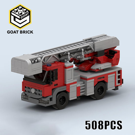 Goat Bricks Amsterdam Fire Ladder Truck Building Blocks Model
