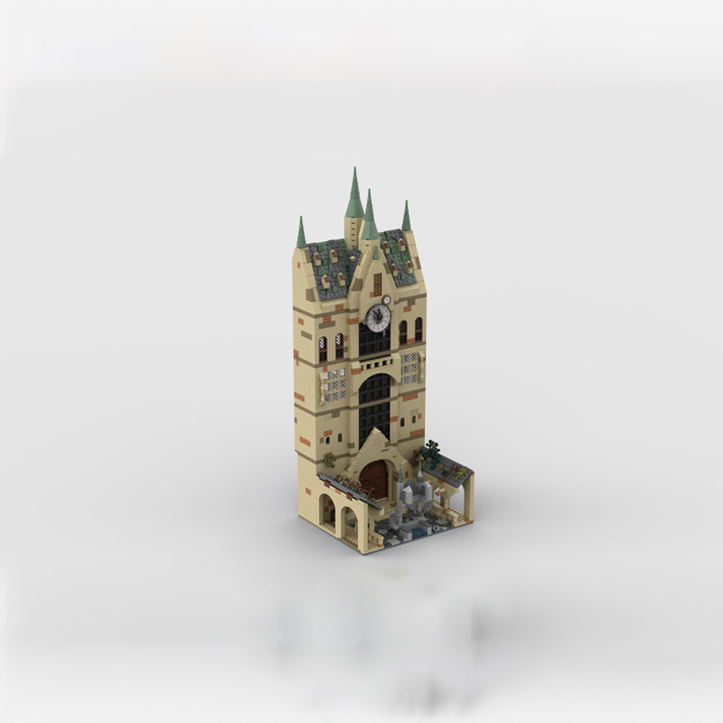 Goat Bricks Magical Movie Clock Tower Building Blocks Model