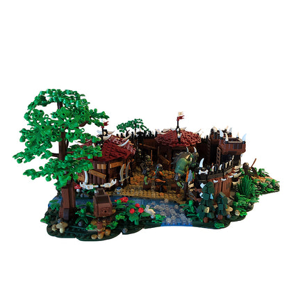 Goat Bricks Fantasy Orc Camp Building Blocks Model