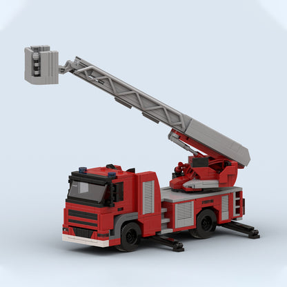 Goat Bricks Zwijndrecht Fire Ladder Truck Building Blocks Model