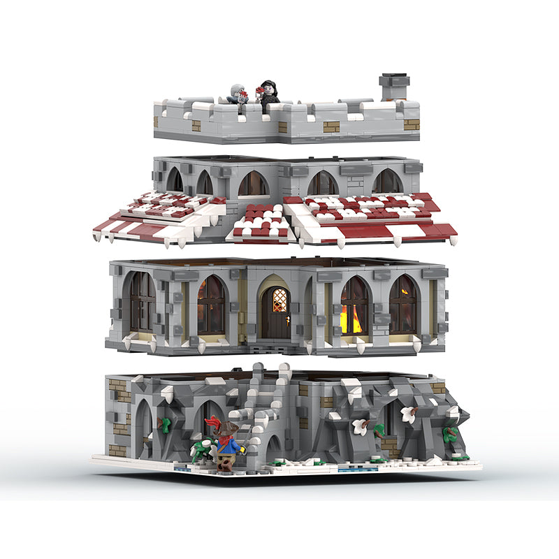 Goat Bricks The Vampire's Manor - Winter Version Building Blocks Model