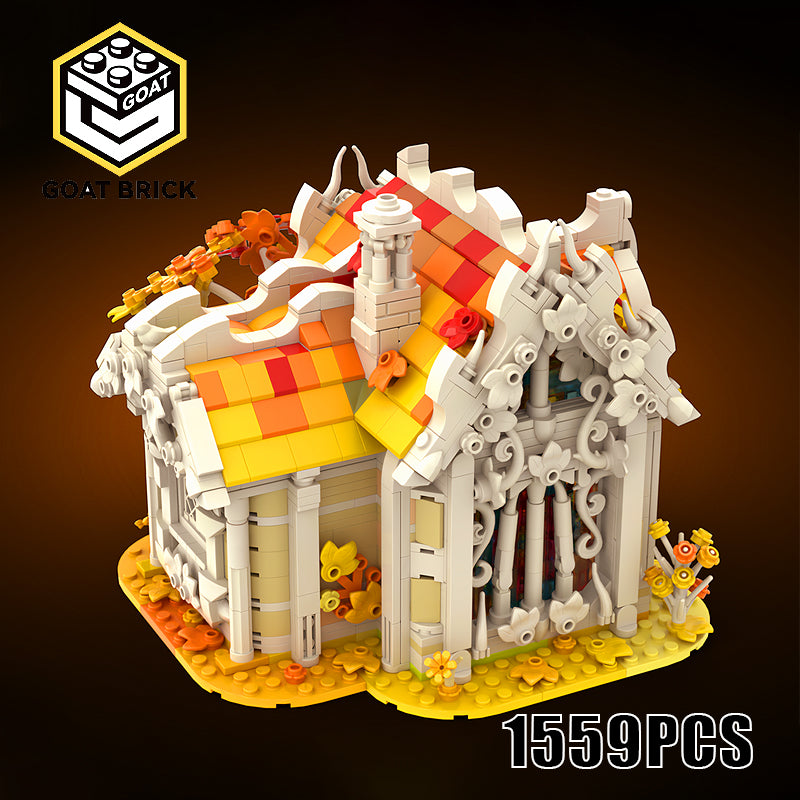 Goat Bricks Autumn-Birch-House [Cloud 9 Series] Building Blocks Model