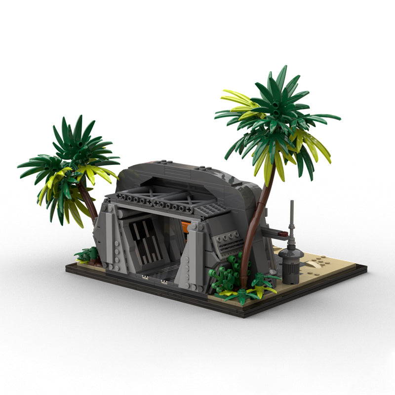 Goat Bricks Star Movie Battle of Scarif' Bunker Building Blocks Model