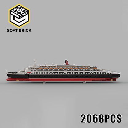 Goat Bricks RMS Queen Elizabeth 2 Building Blocks Model