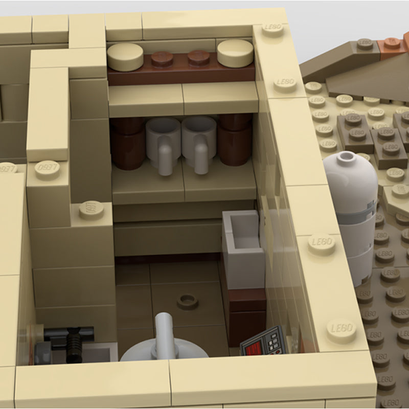Goat Bricks Star Movie Tatooine - Ben's Hut Building Blocks Model