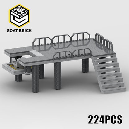 Goat Bricks Star Movie Empire Base - TIE Fither Landing Plataform Building Blocks Model