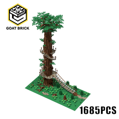 Goat Bricks Star Movie Endor Ewok Tree Building Blocks Model