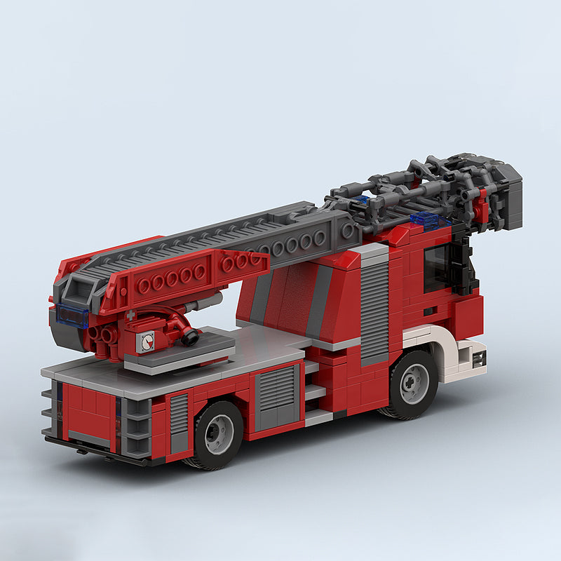 Goat Bricks German Fire Ladder Truck Building Blocks Model