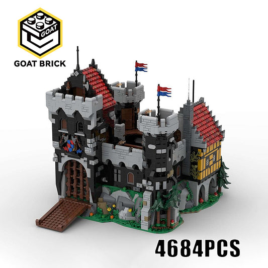 Goat Bricks MOC - 6086 Black Knight's Castle Remake Building Blocks Model