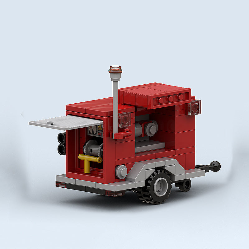 Goat Bricks Dutch Fire Off-road Vehicle with Trailer Building Blocks Model