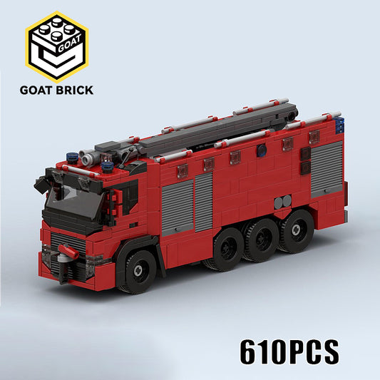 Goat Bricks NHN Fire Foam Tender Building Blocks Model
