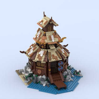 Goat Bricks Viking Temple Building Blocks Model