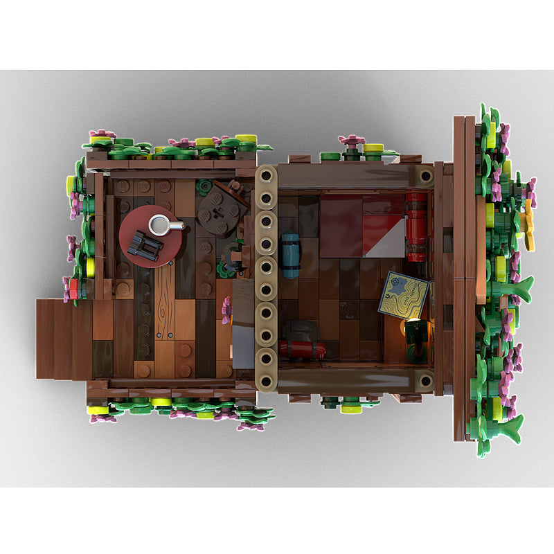 Goat Bricks Forest hiking hut Building Blocks Model