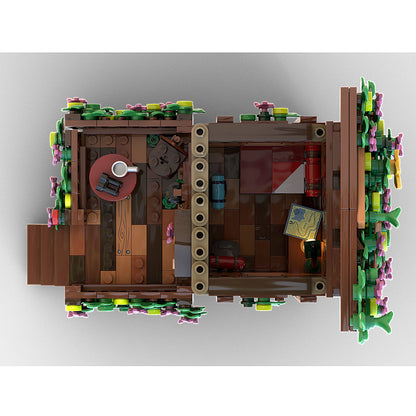 Goat Bricks Forest hiking hut Building Blocks Model