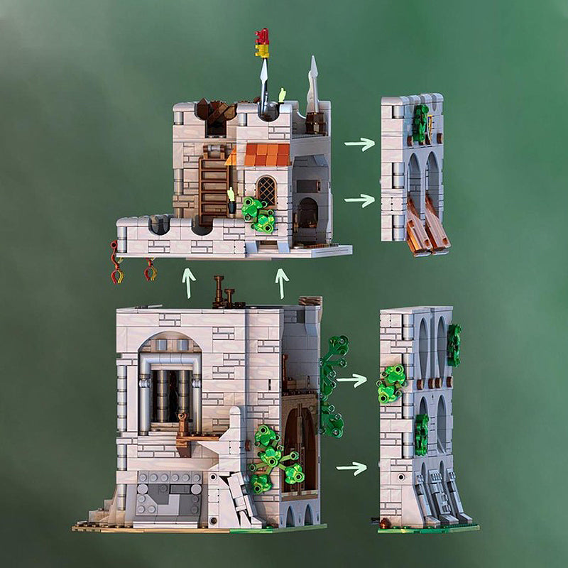 Goat Bricks Hero's Hall (Castle Series No. 8) Building Blocks Model