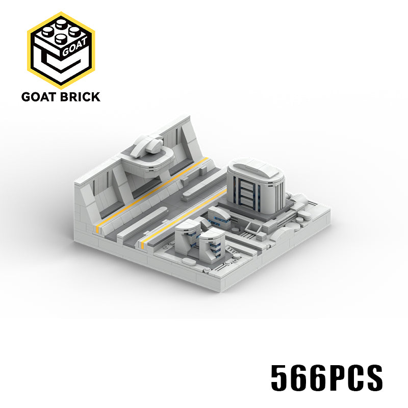 Goat Bricks Star Movie Coruscant Diorama Building Blocks Model
