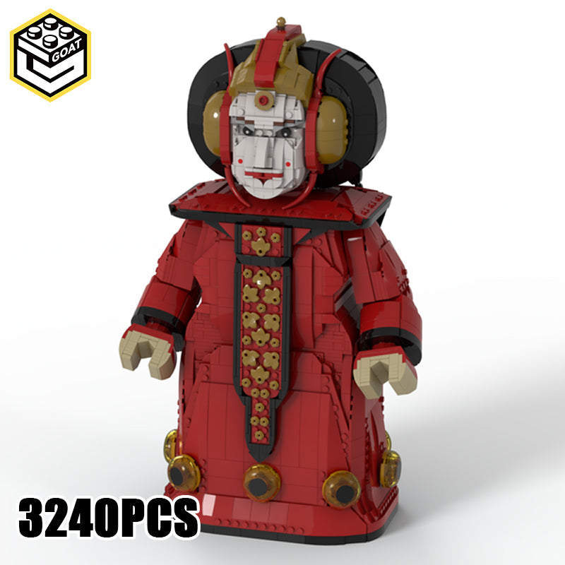 Goat Bricks Star Movie Padmé Amidala (Queen outfit)  Mega Figure Model