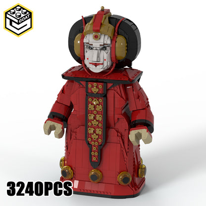 Goat Bricks Star Movie Padmé Amidala (Queen outfit)  Mega Figure Model