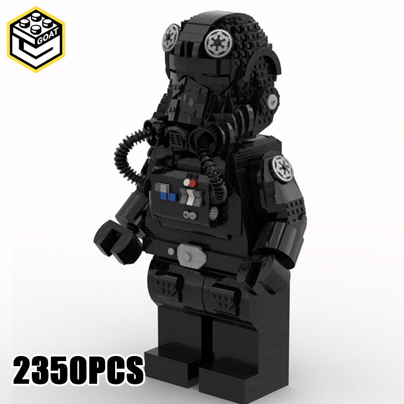 Goat Bricks Star Movie Tie Fighter Pilot Mega Figure Model