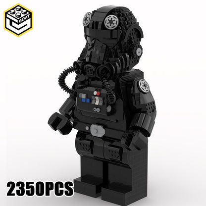 Goat Bricks Star Movie Tie Fighter Pilot Mega Figure Model