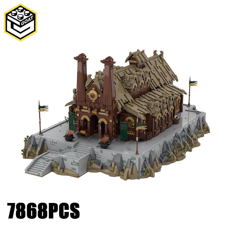 Goat Bricks UCS Edoras - Meduseld Golden Hall Building Blocks Model