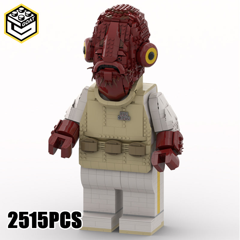 Goat Bricks Star Movie Admiral Ackbar Mega Figure Model