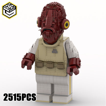 Goat Bricks Star Movie Admiral Ackbar Mega Figure Model