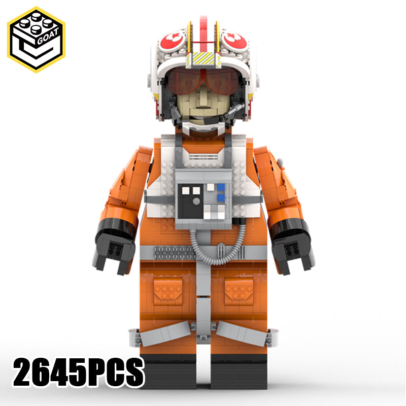 Goat Bricks Star Movie LukeSkywalker (Red Five)  Mega Figure Model