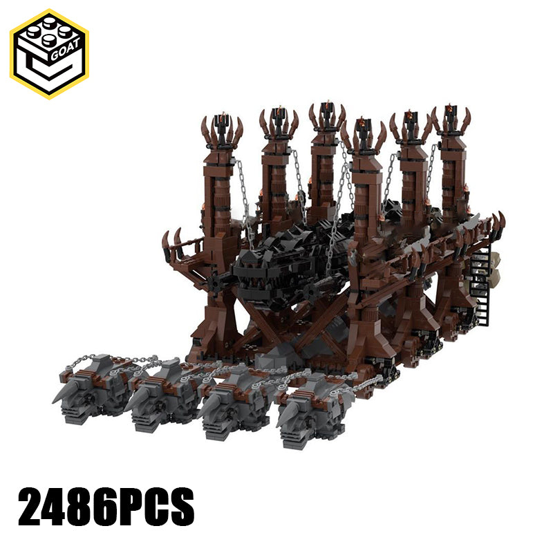 Goat Bricks Wolf's Head Grond Building Blocks Model
