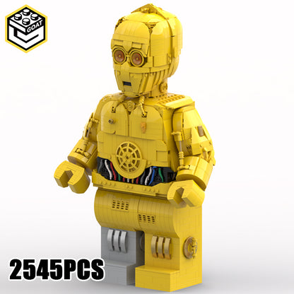 Goat Bricks Star Movie C-3PO Mega Figure Model